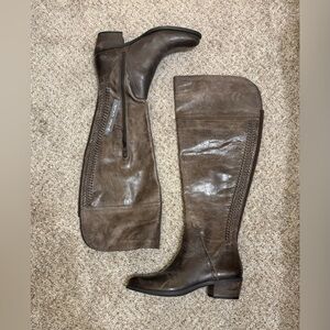 Vince Camino Bendra Wide Calf Brown Leather Over the Knee High Boots size 9